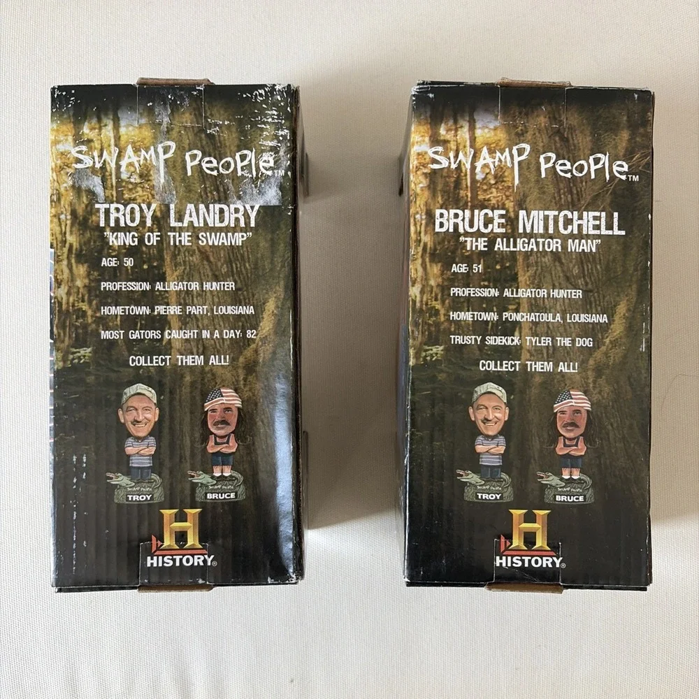 Troy Landry & Bruce Mitchell Bobblehead Swamp People‎ History Channel w/ Box